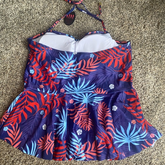 Floral Print Halter Top Tankini - Picture 7 of 10
